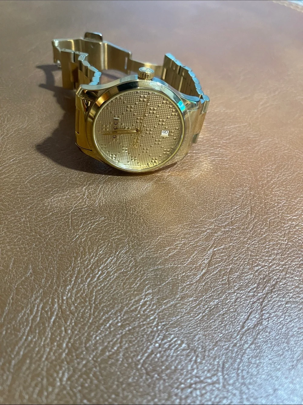 Gucci Gold Men’s Stainless Steel Bracelet Watch